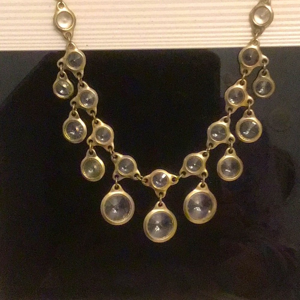 Cleopatra style necklace with multiple dangles